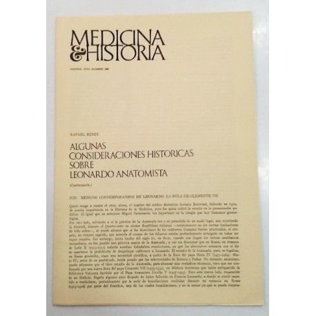 ALGUNAS CONSIDERACIONES HISTORICAS SOBRE LEONARDO ANATOMISTA (CONTINUACIÓN)