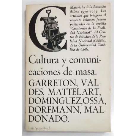 CULTURA Y COMUNICACIONES DE MASA