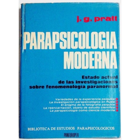 PARAPSICOLOGÍA MODERNA