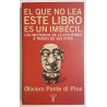 EL QUE NO LEA ESTE LIBRO ES UN IMBÉCIL
